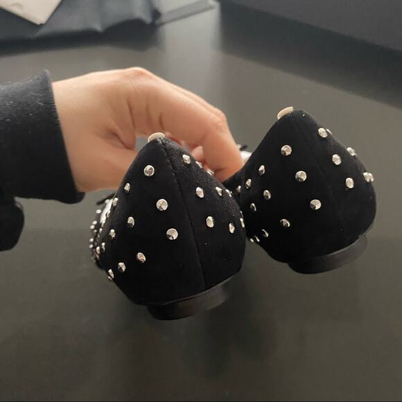 MARC JACOBS The Studded Mouse Signature Suede Ballet Flats Shoes - Picture 11 of 15